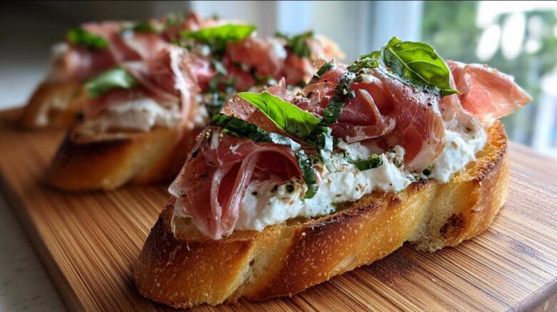 Burrata & Prosciutto Crostini