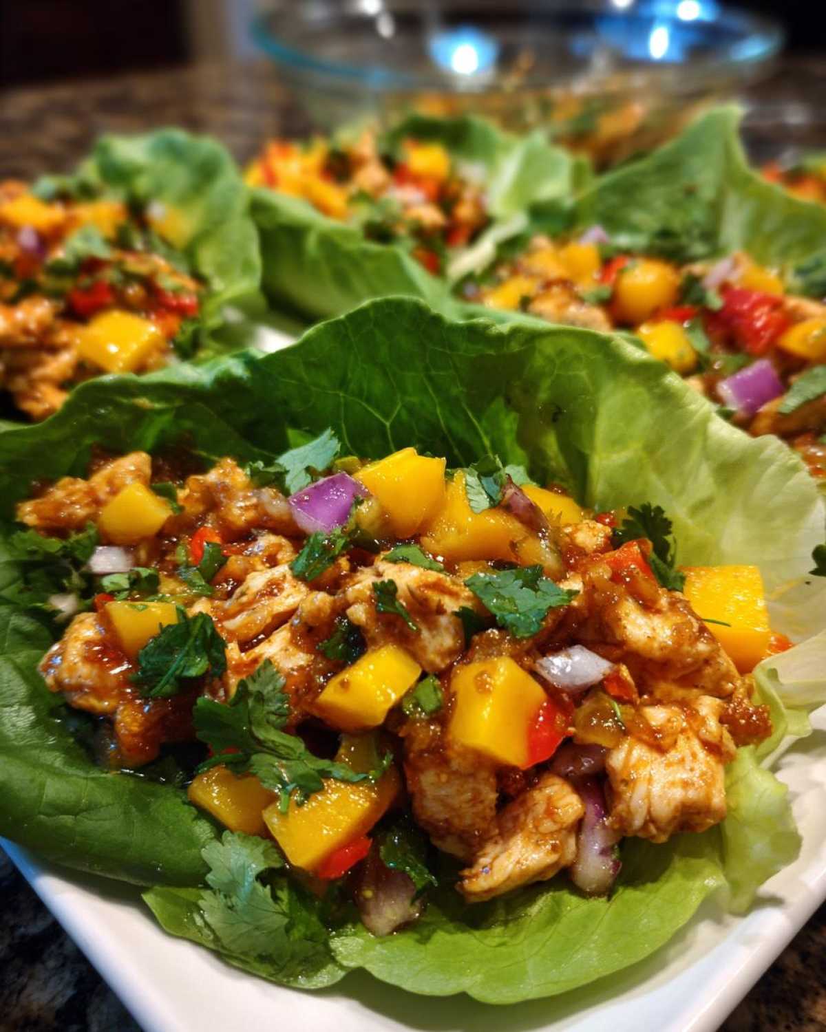 Chili Mango Chicken Lettuce Wraps - detail 1