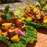 Chili Mango Chicken Lettuce Wraps