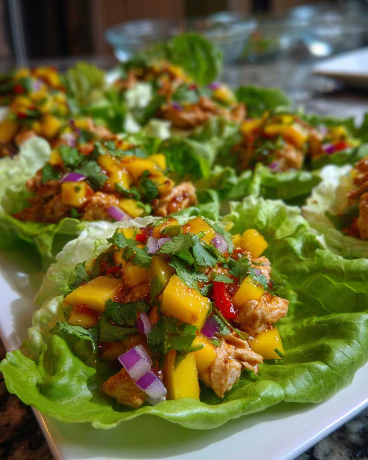 Chili Mango Chicken Lettuce Wraps - detail 3