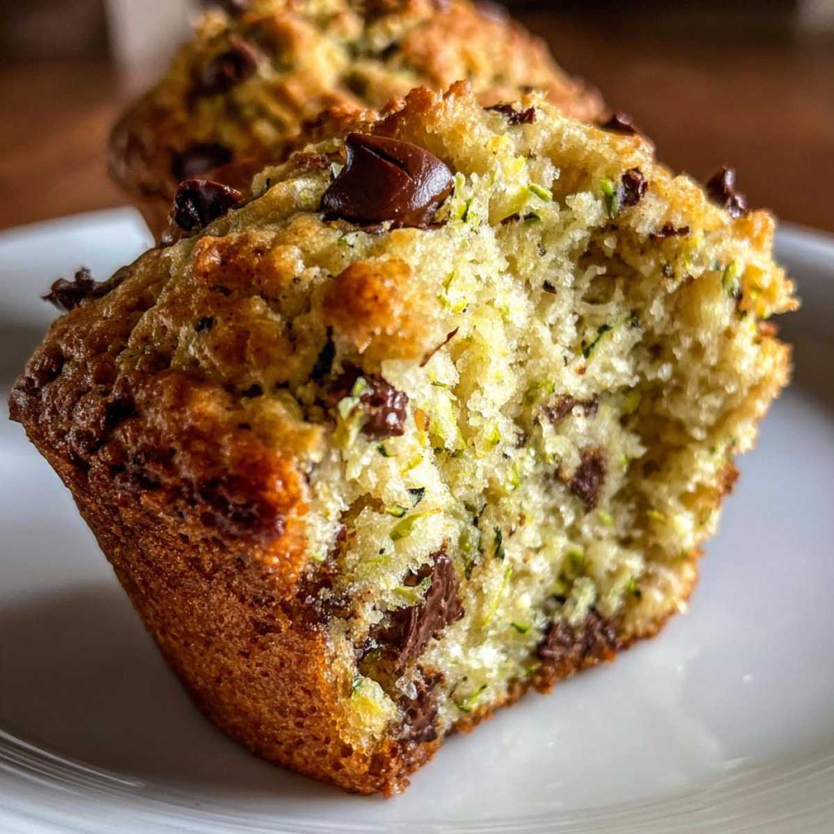 Chocolate chip zucchini muffins - detail 1
