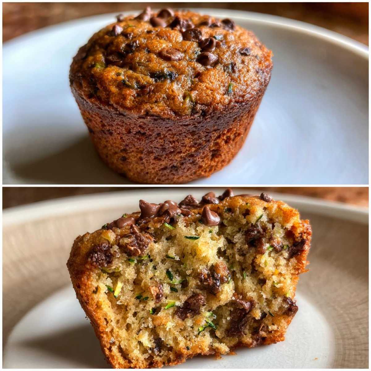 Chocolate chip zucchini muffins - detail 3