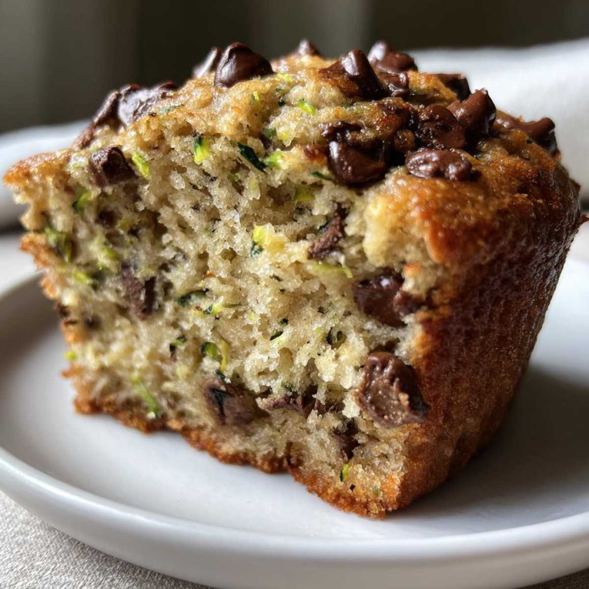 Chocolate chip zucchini muffins - detail 4