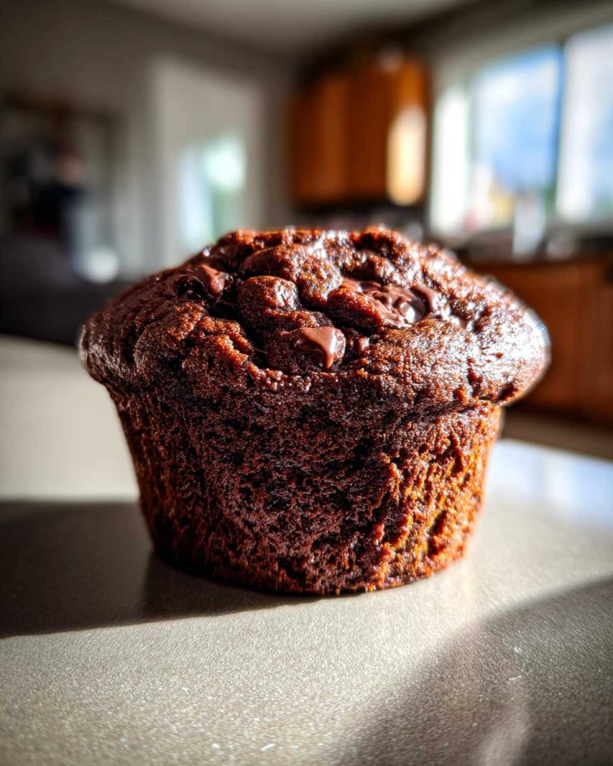 Chocolate protein muffins - detail 2
