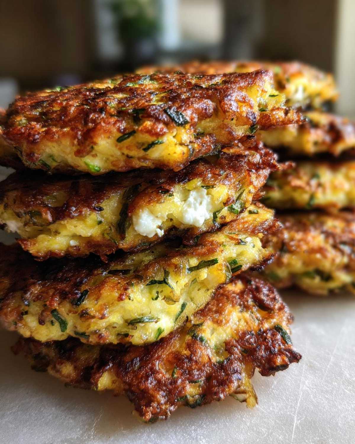 Crispy Zucchini Fritters (with Feta) - detail 2