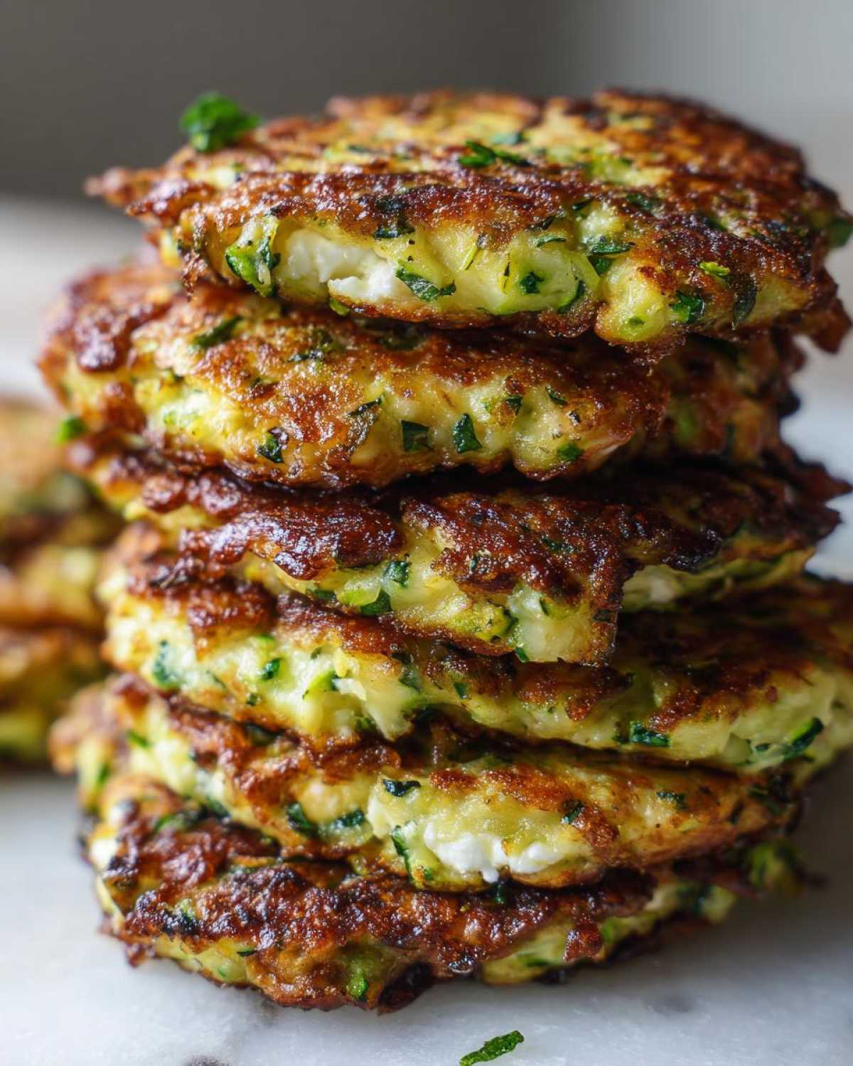 Crispy Zucchini Fritters (with Feta) - detail 3
