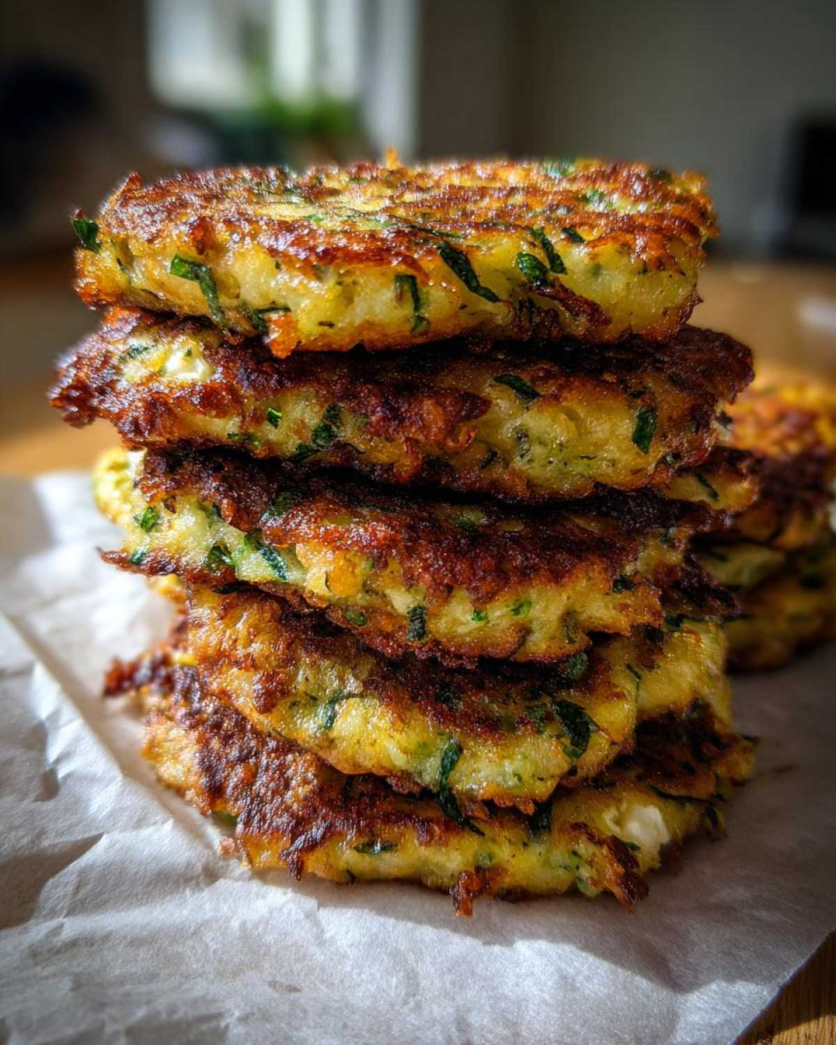 Crispy Zucchini Fritters (with Feta) - detail 4