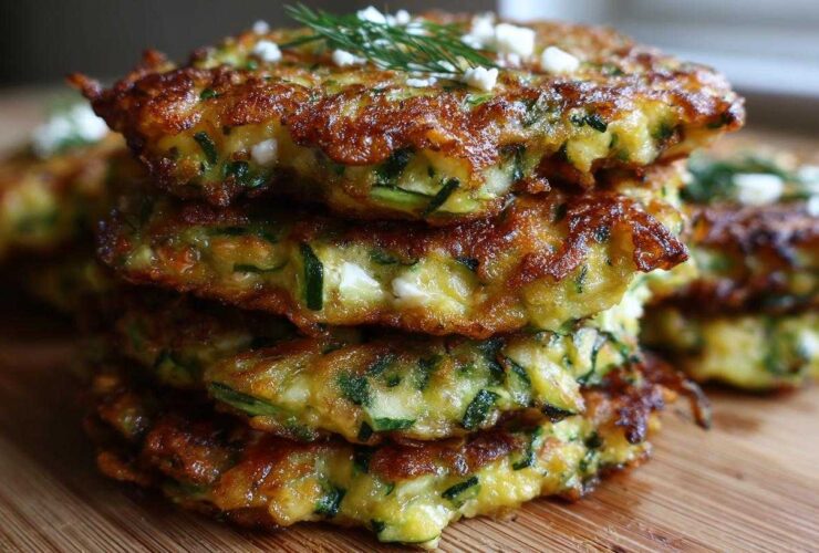 Crispy Zucchini Fritters (with Feta)