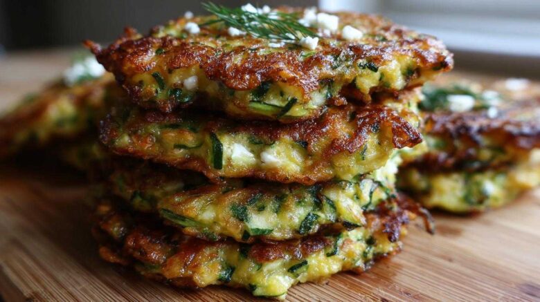 Crispy Zucchini Fritters (with Feta)