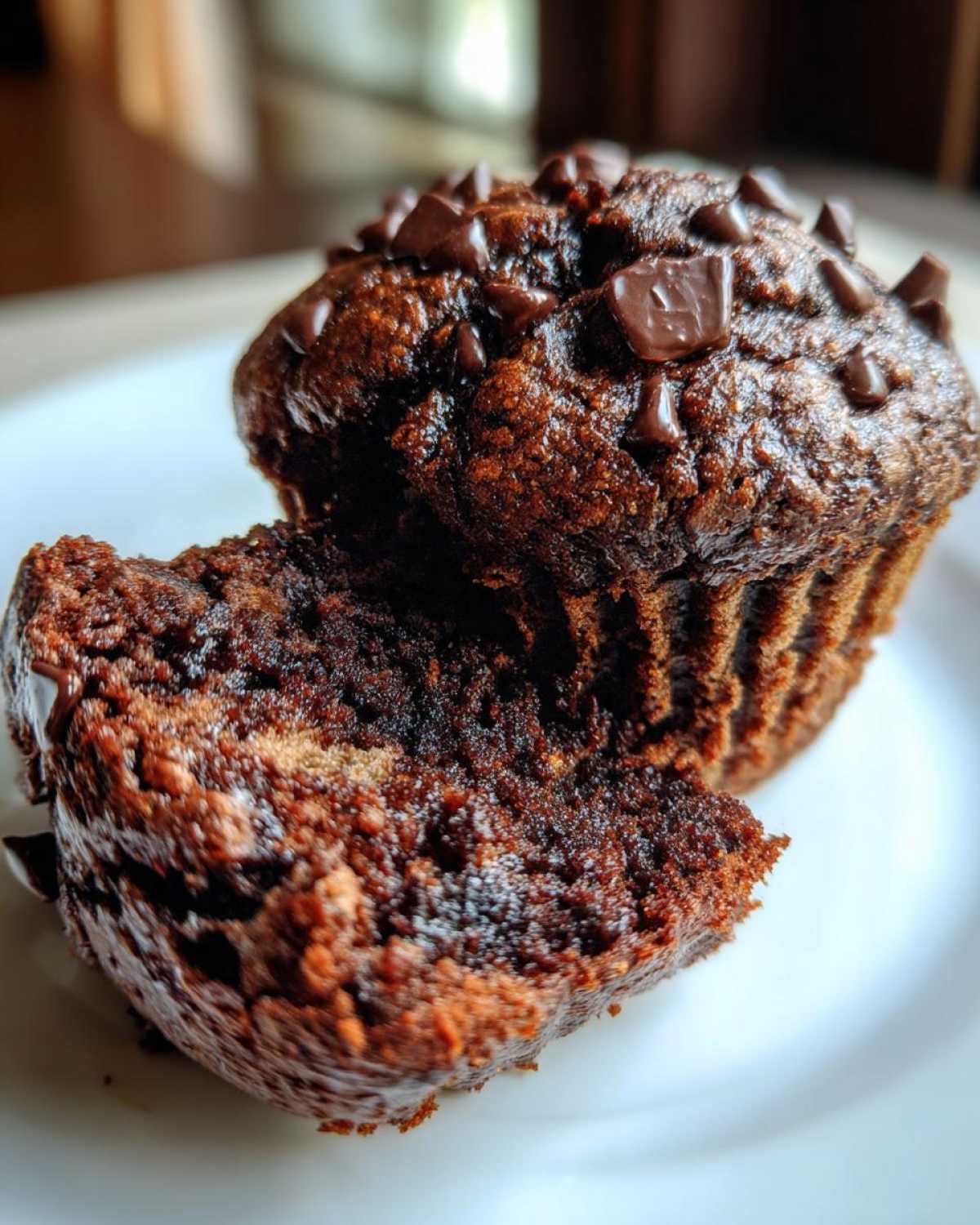Double chocolate chip muffins - detail 1
