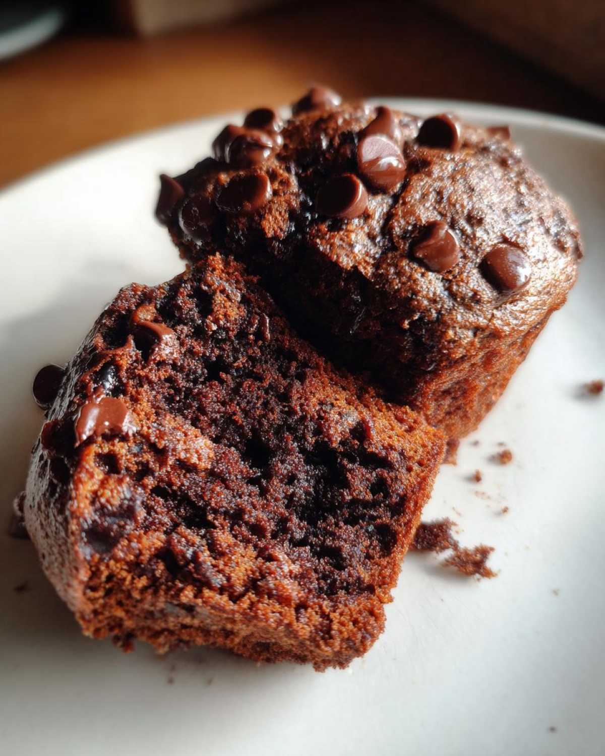 Double chocolate chip muffins - detail 2