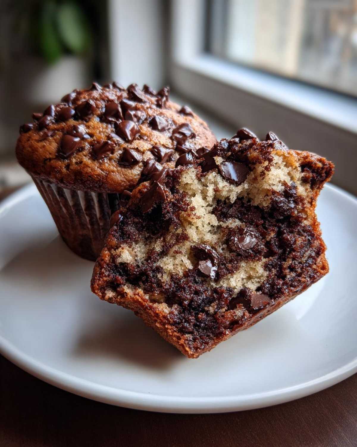 Double chocolate chip muffins - detail 4