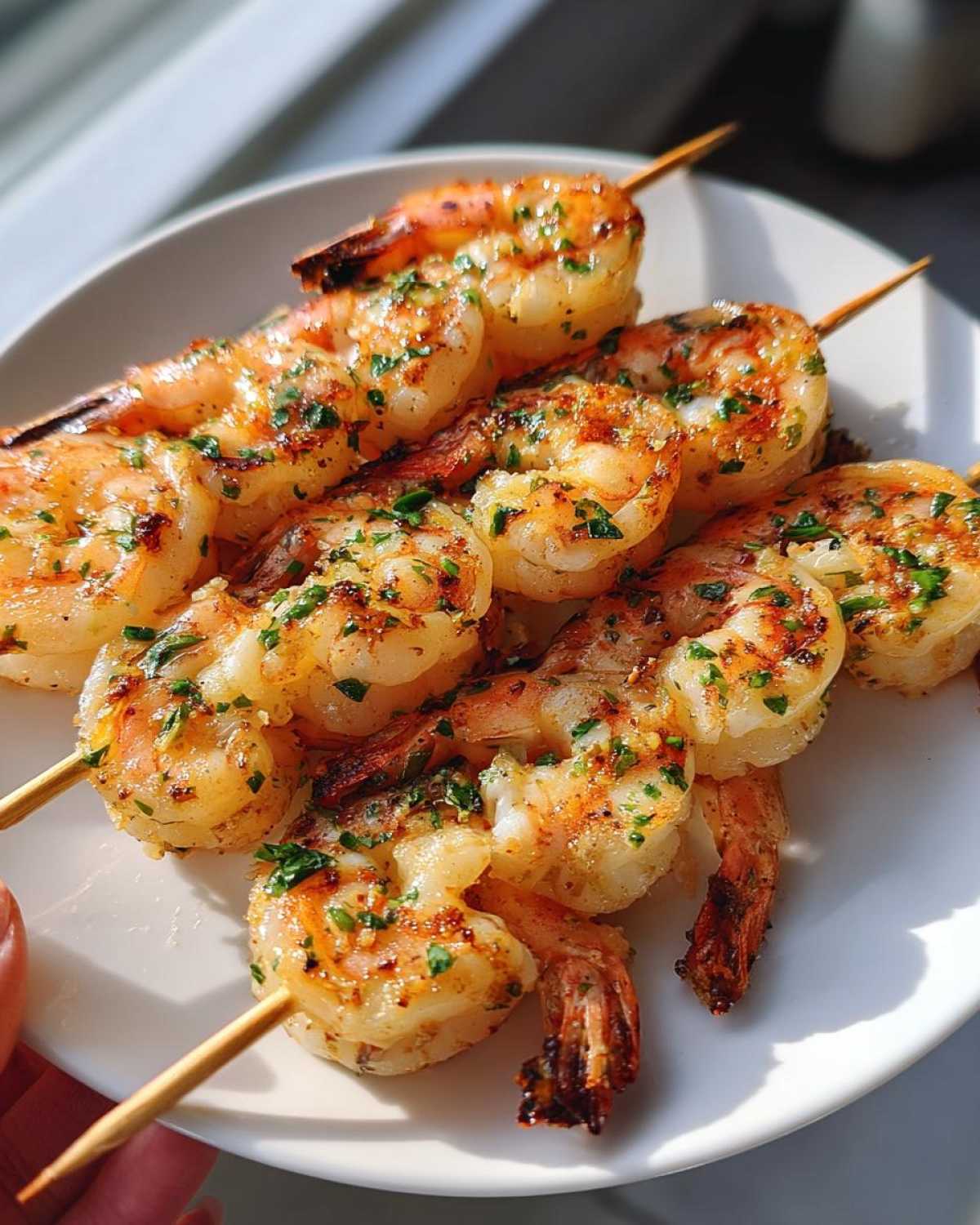 Lemon Garlic Shrimp Skewers - detail 2