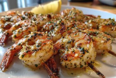 Lemon Garlic Shrimp Skewers