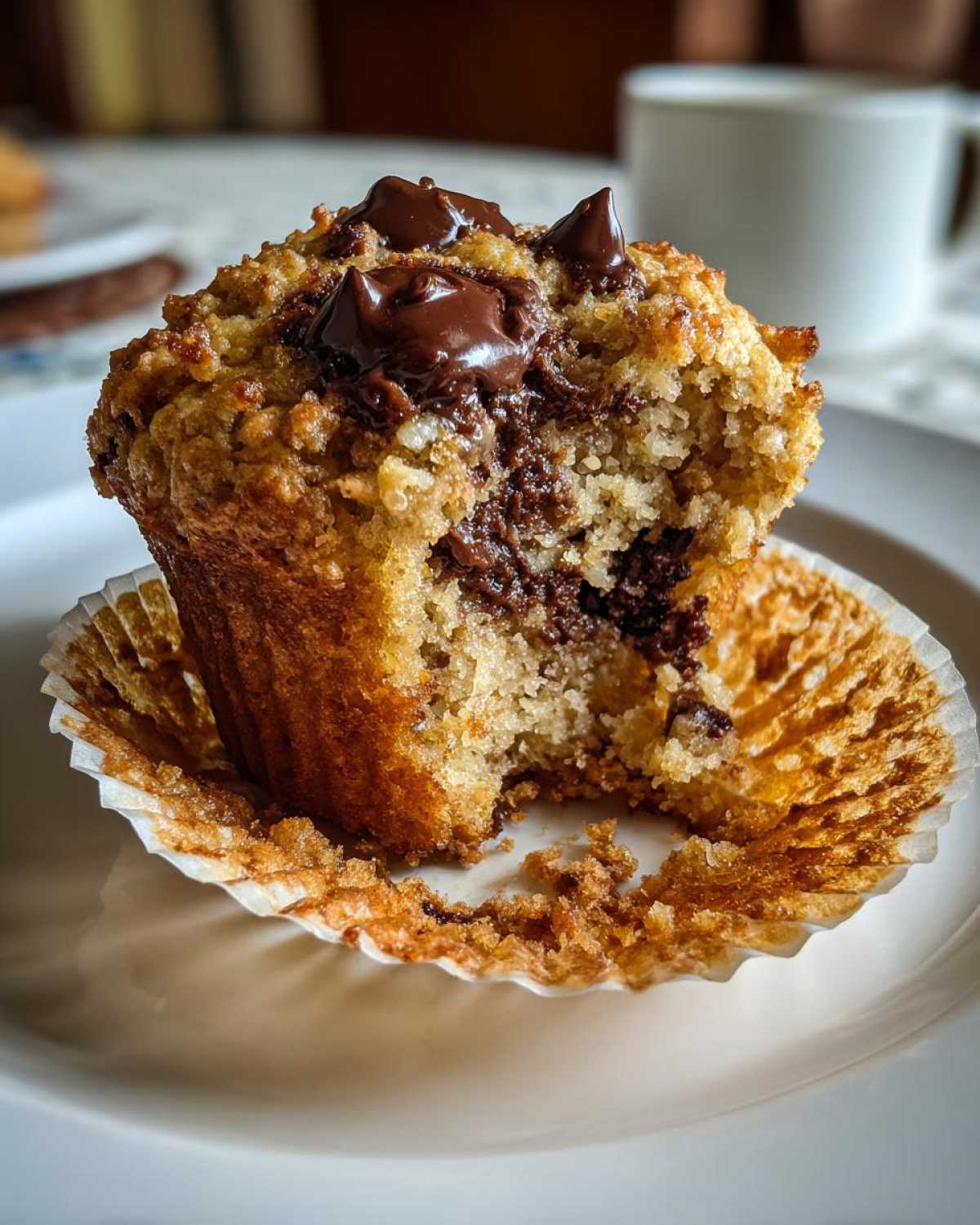 Oatmeal chocolate chip muffins - detail 1