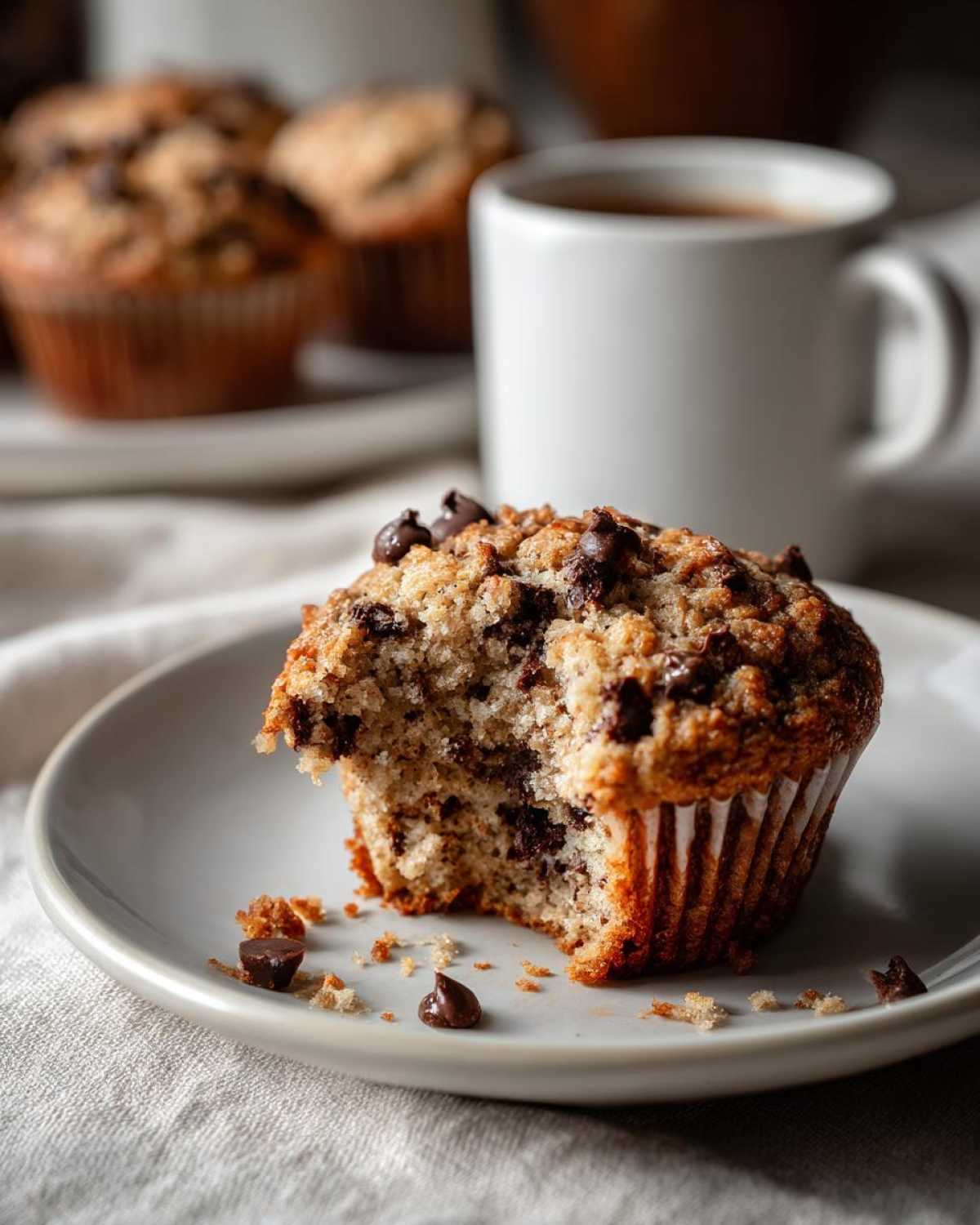 Oatmeal chocolate chip muffins - detail 3