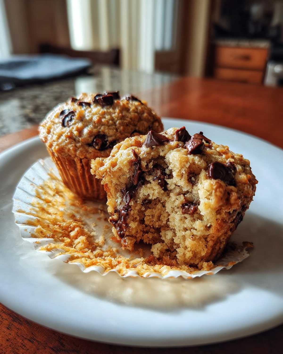 Oatmeal chocolate chip muffins - detail 4
