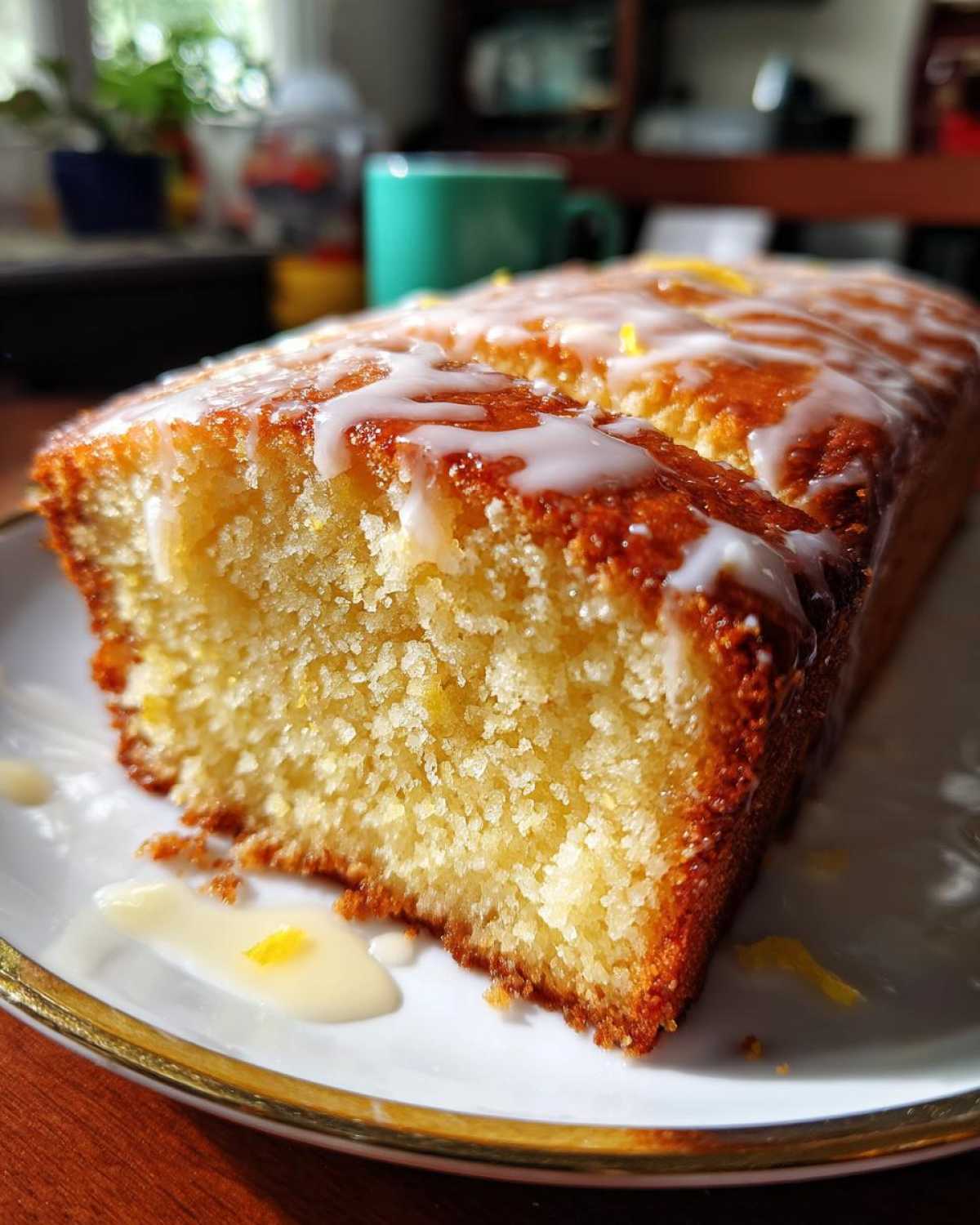 Olive Oil Cake with Lemon Glaze - detail 1