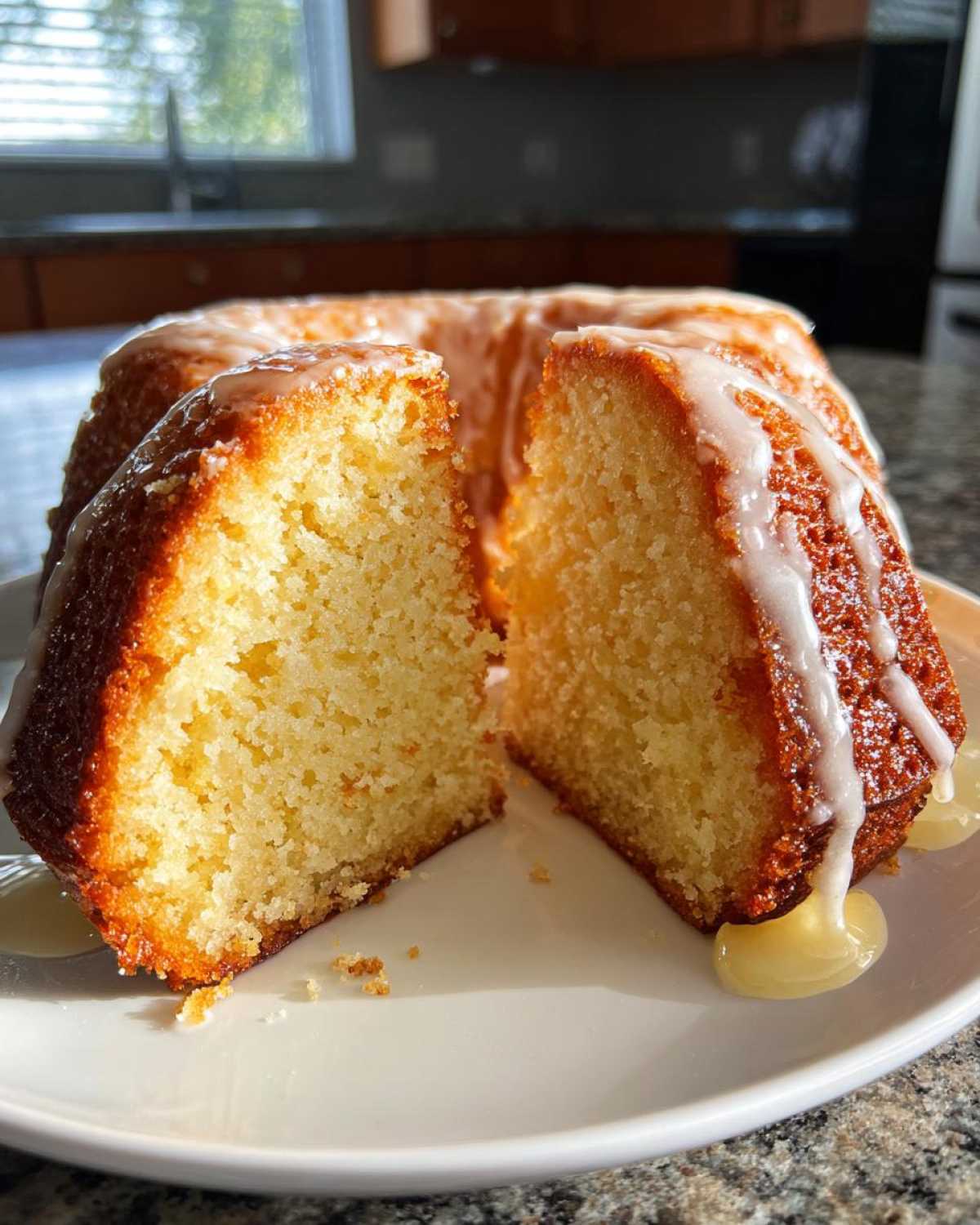 Olive Oil Cake with Lemon Glaze - detail 2