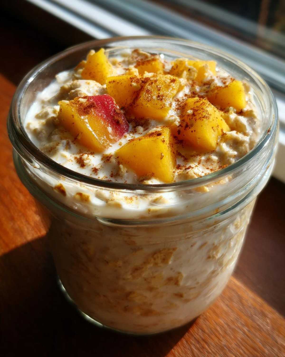 Peaches & Cream Overnight Oats - detail 1