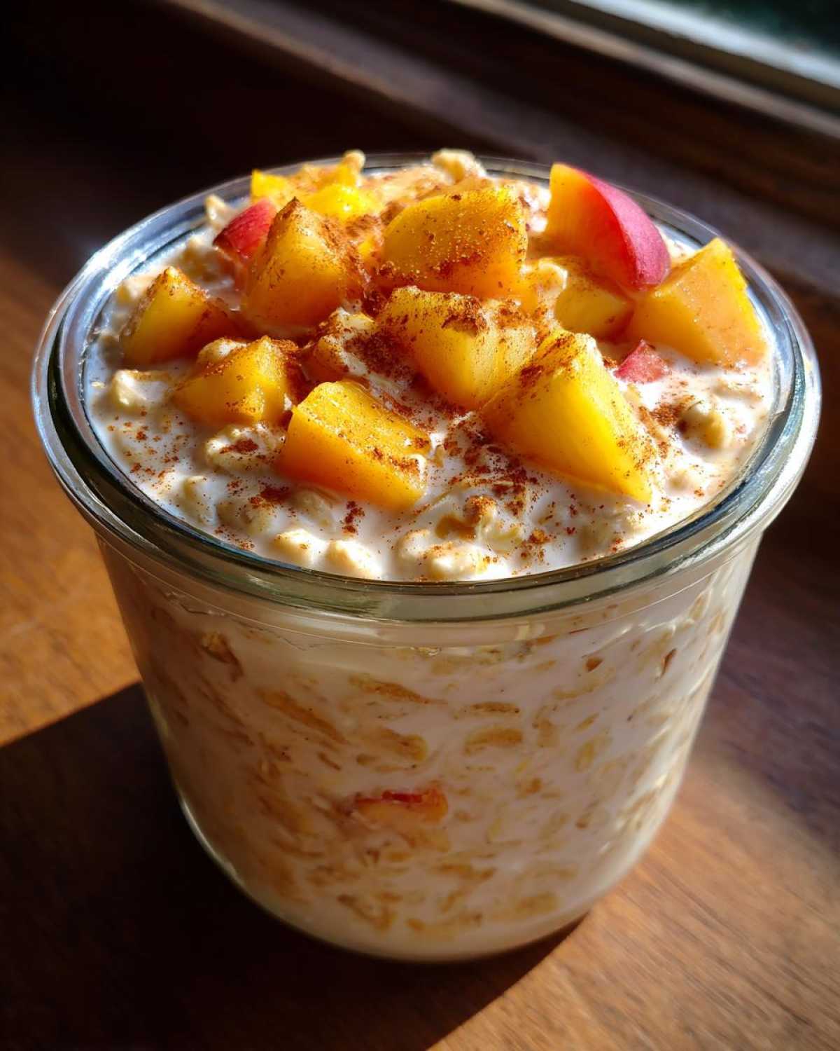Peaches & Cream Overnight Oats - detail 2