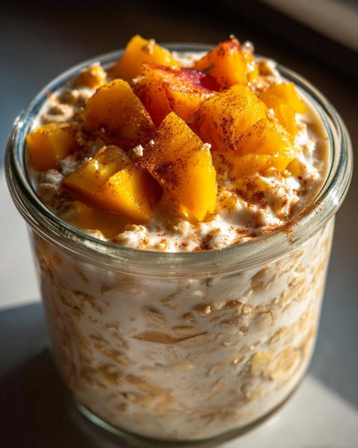 Peaches & Cream Overnight Oats - detail 4