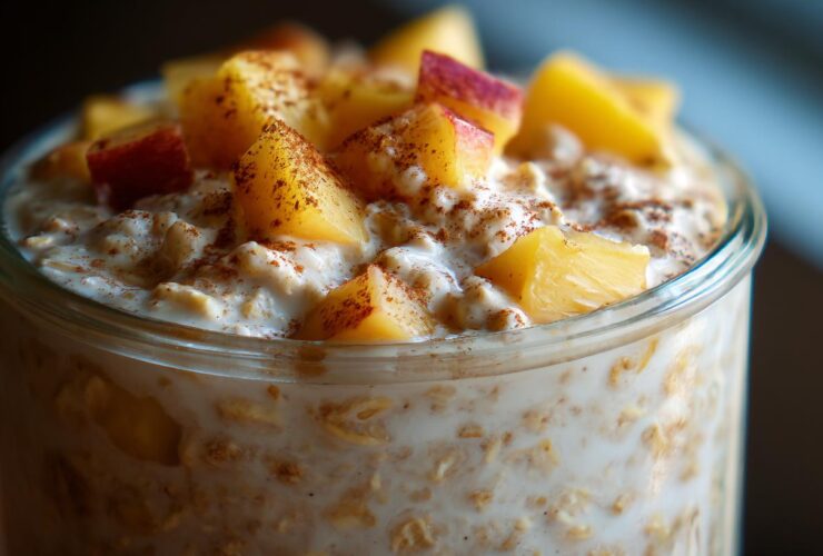 Peaches & Cream Overnight Oats