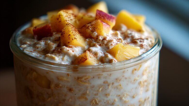 Peaches & Cream Overnight Oats