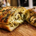 Pesto Chicken Stuffed Bread