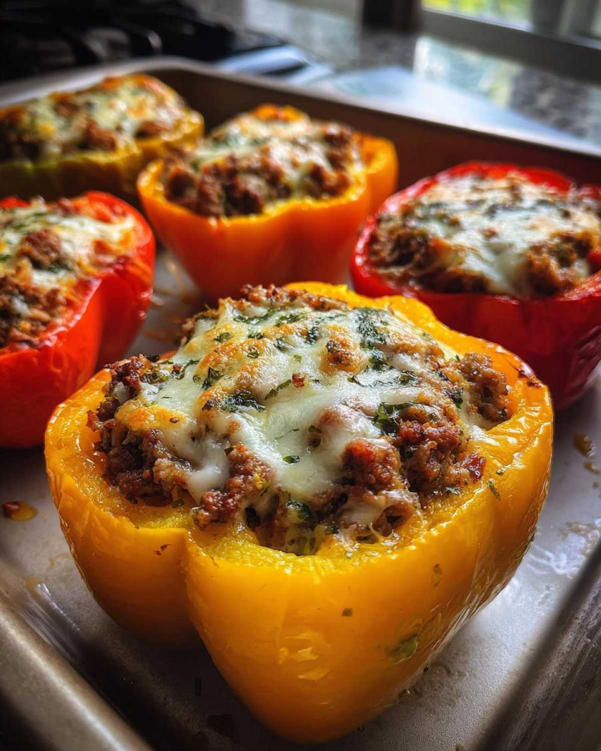 Philly Cheesesteak Stuffed Peppers - detail 1