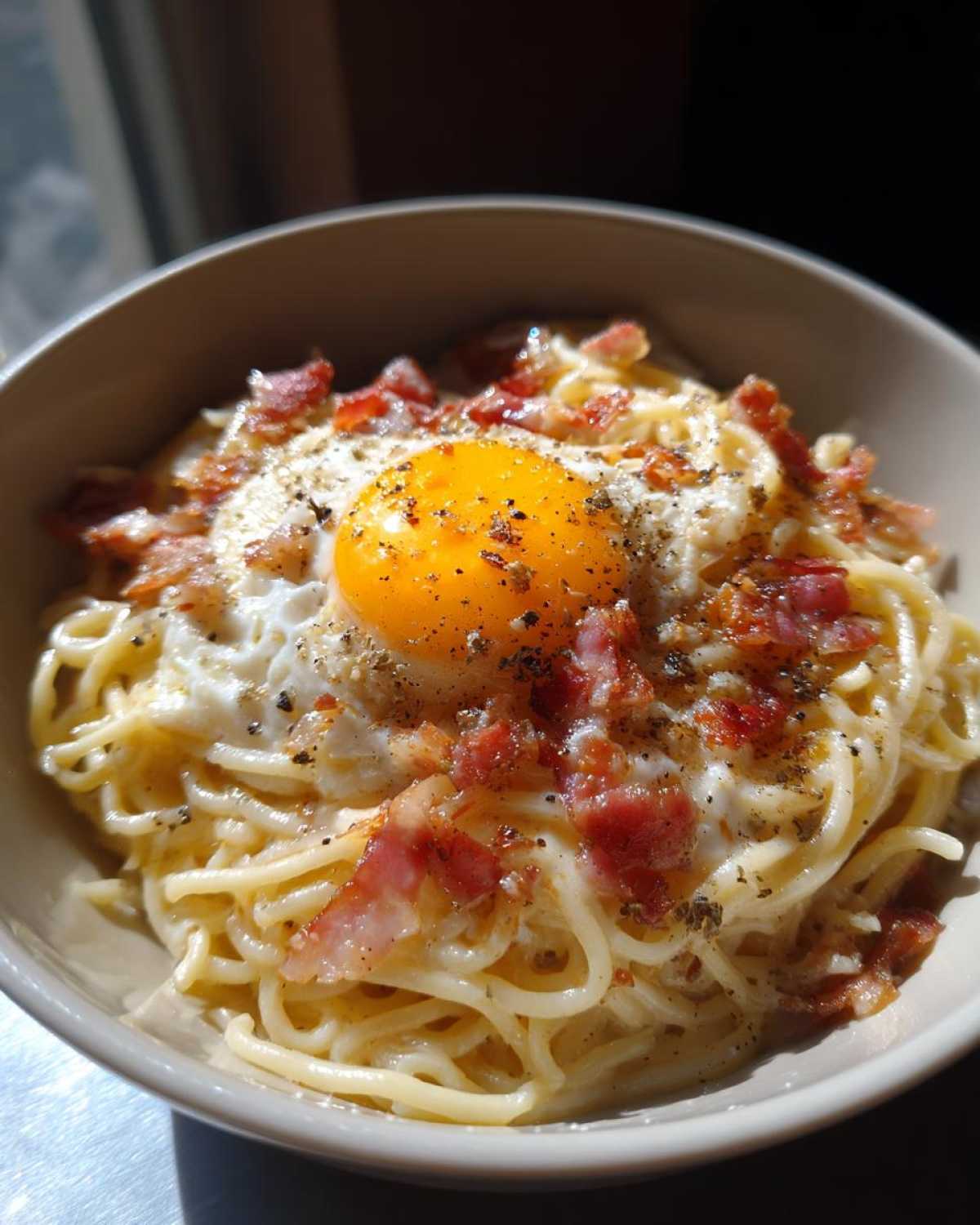 Ramen Carbonara (Instant Noodles Hack) - detail 1