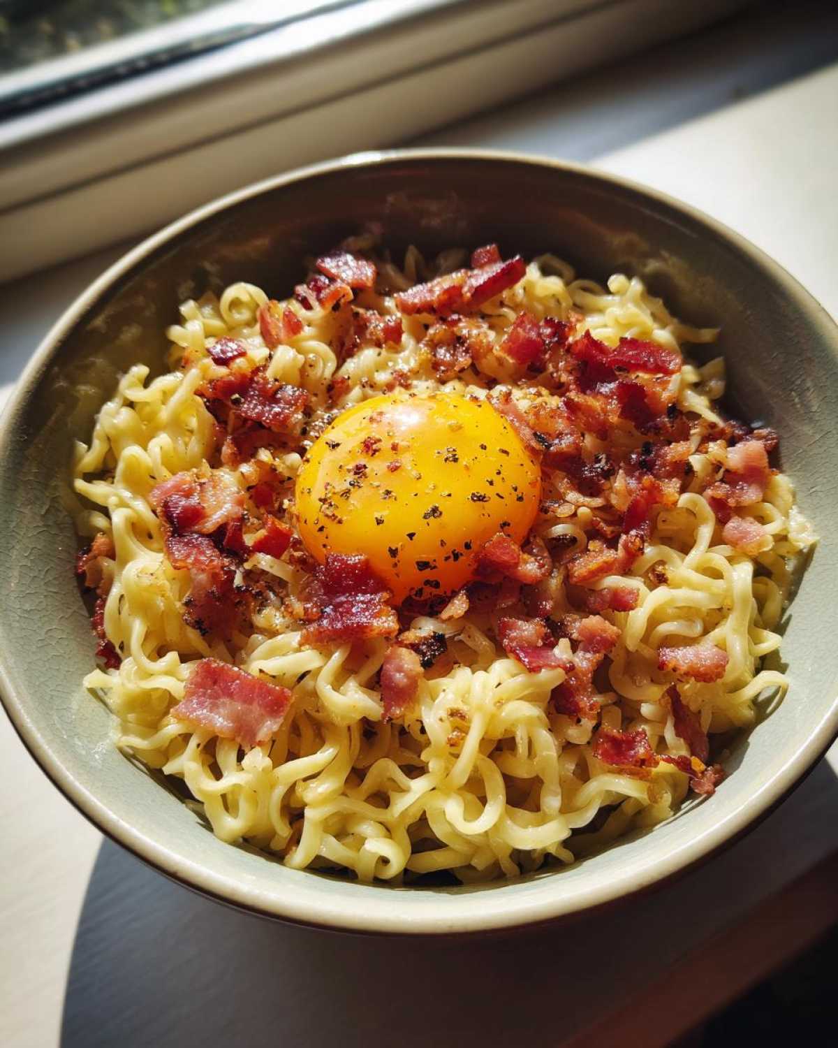 Ramen Carbonara (Instant Noodles Hack) - detail 4