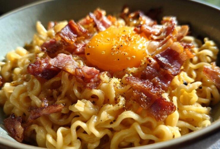 Ramen Carbonara (Instant Noodles Hack)