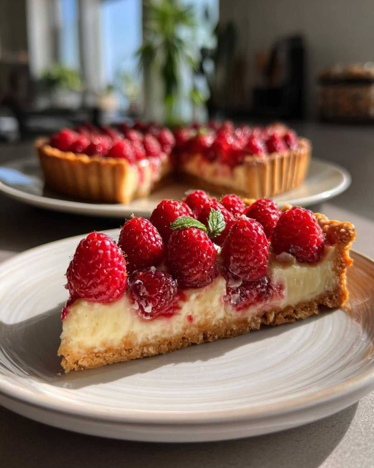 Rosewater Raspberry Tart - detail 1