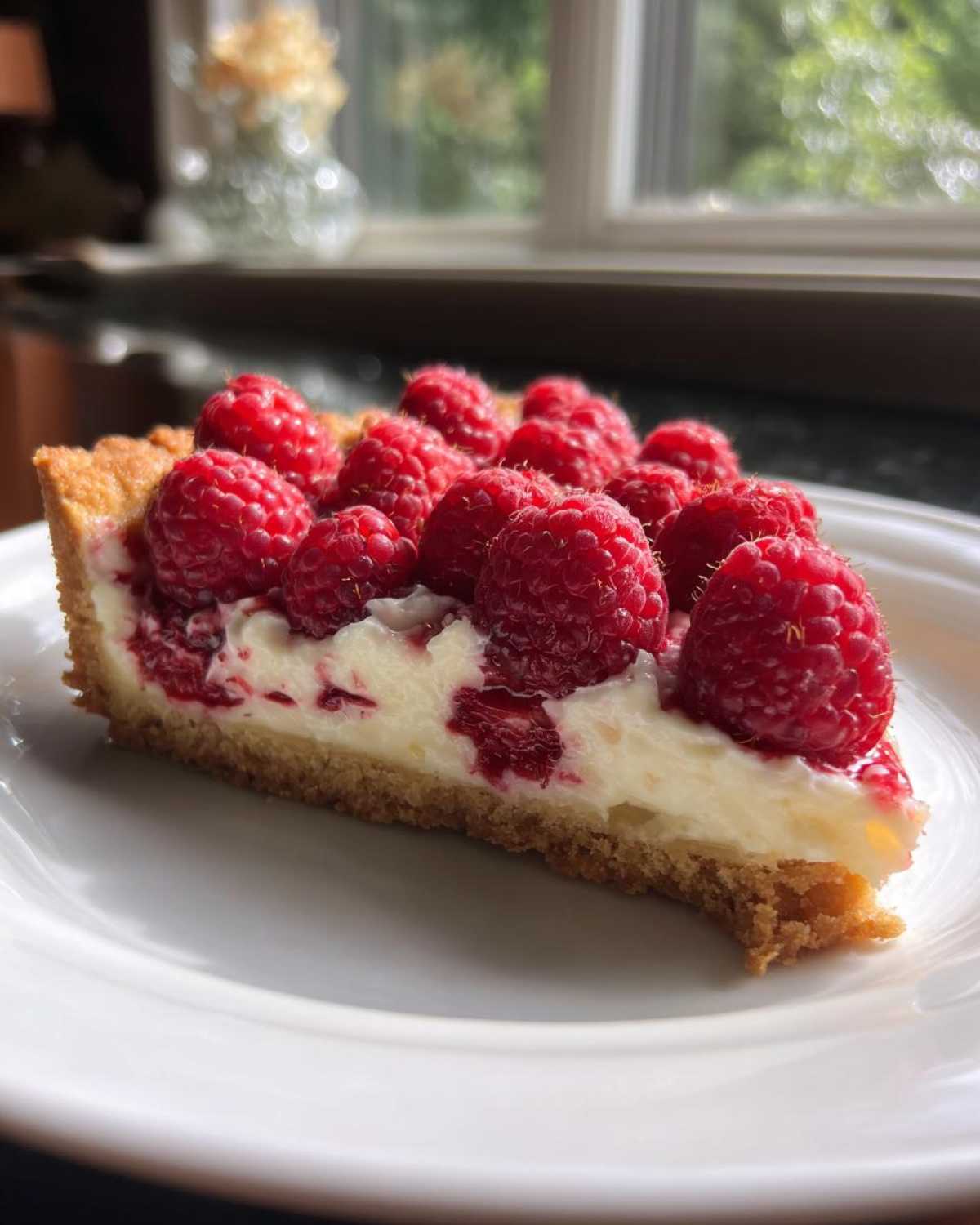 Rosewater Raspberry Tart - detail 3