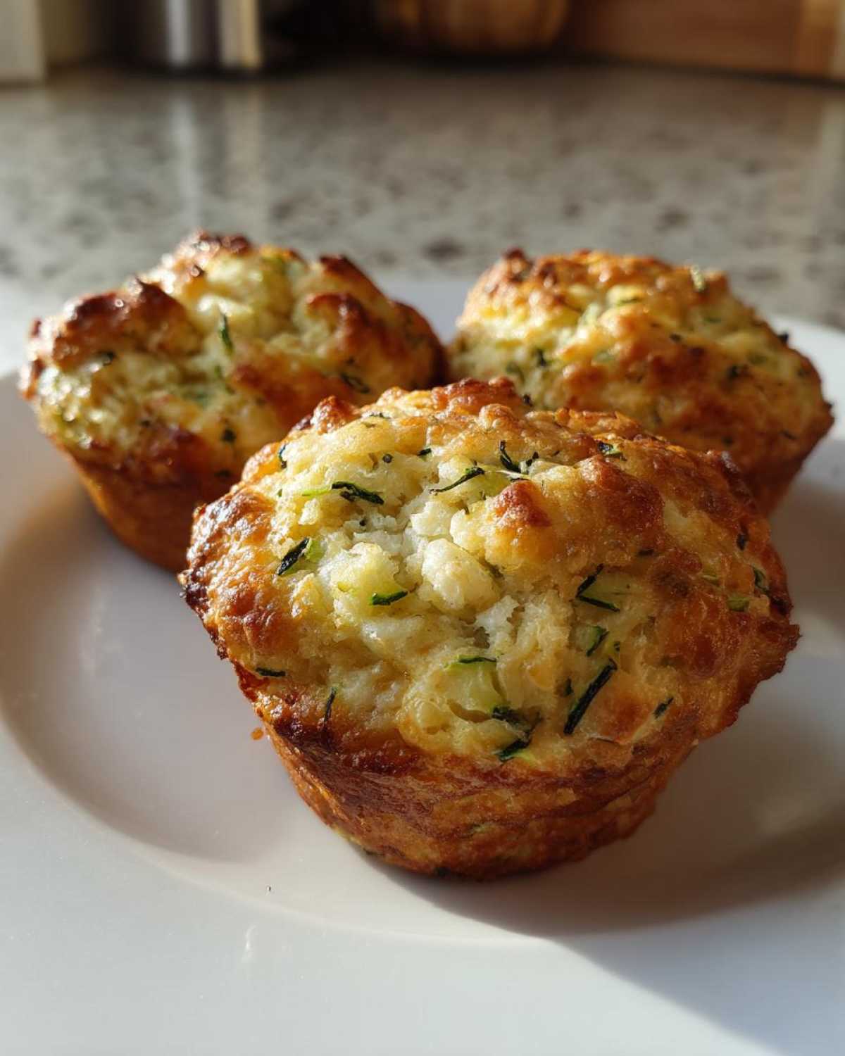 Savory zucchini cheese muffins - detail 1