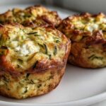 Savory zucchini cheese muffins