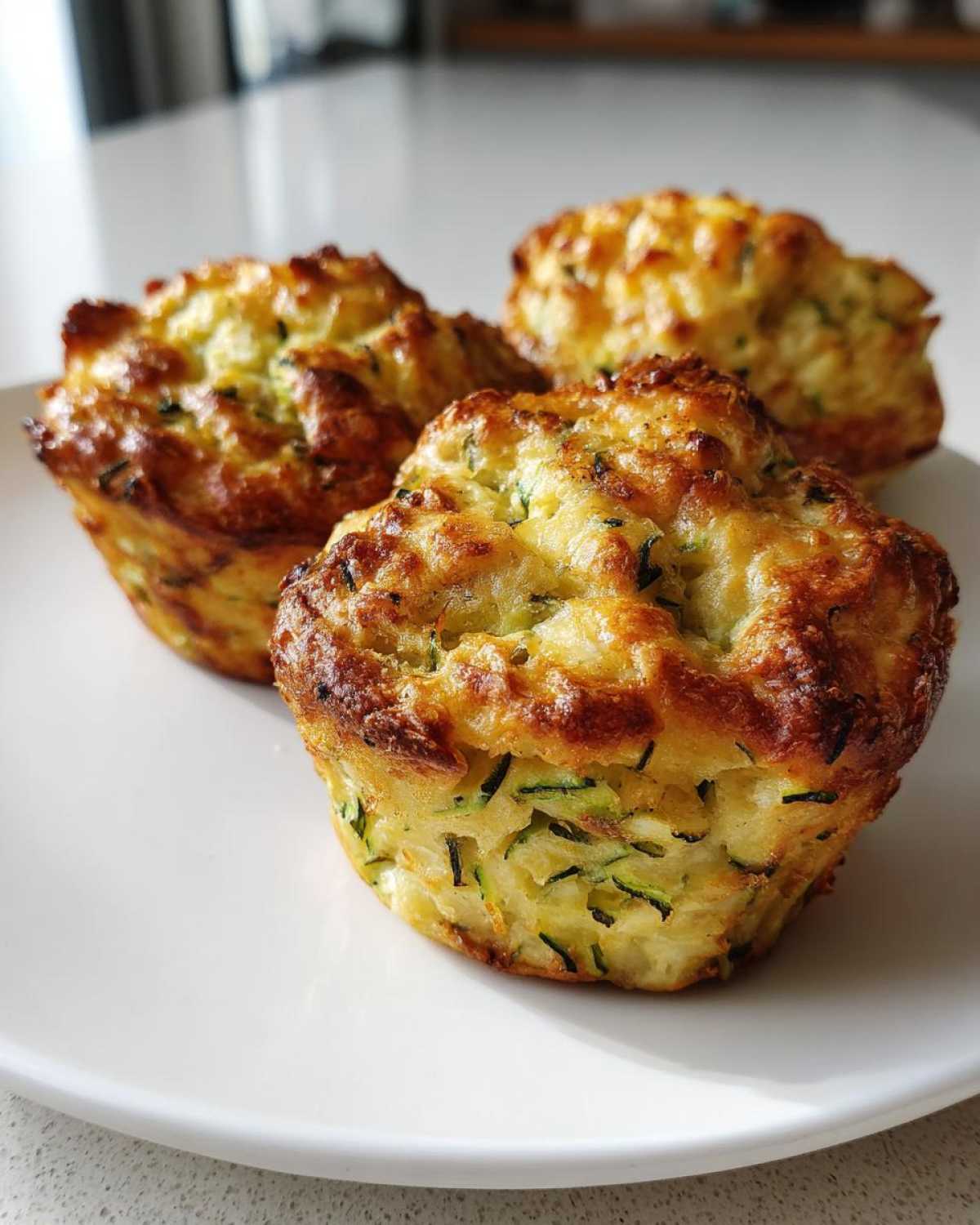 Savory zucchini cheese muffins - detail 3