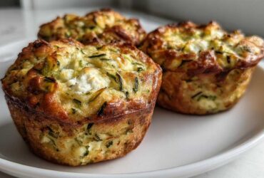 Savory zucchini cheese muffins
