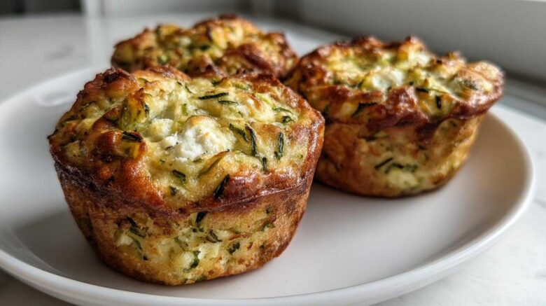Savory zucchini cheese muffins