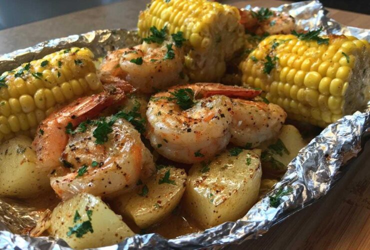 Shrimp Boil Foil Packets (Grill or Oven)