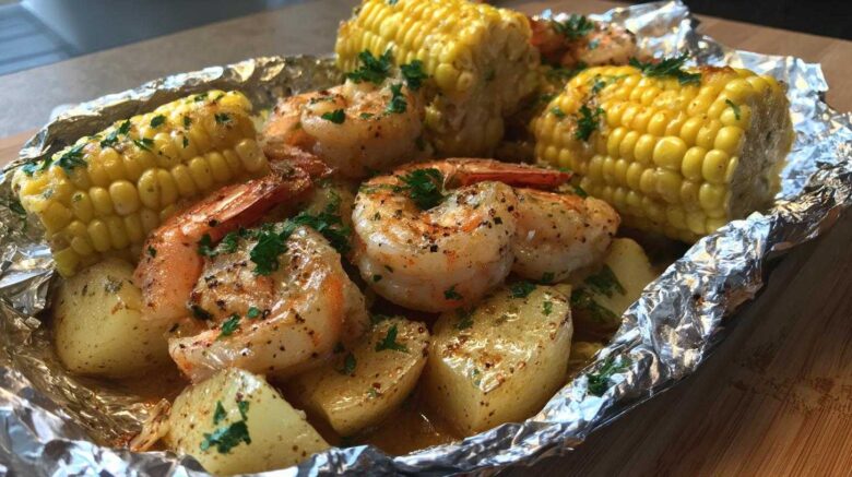 Shrimp Boil Foil Packets (Grill or Oven)