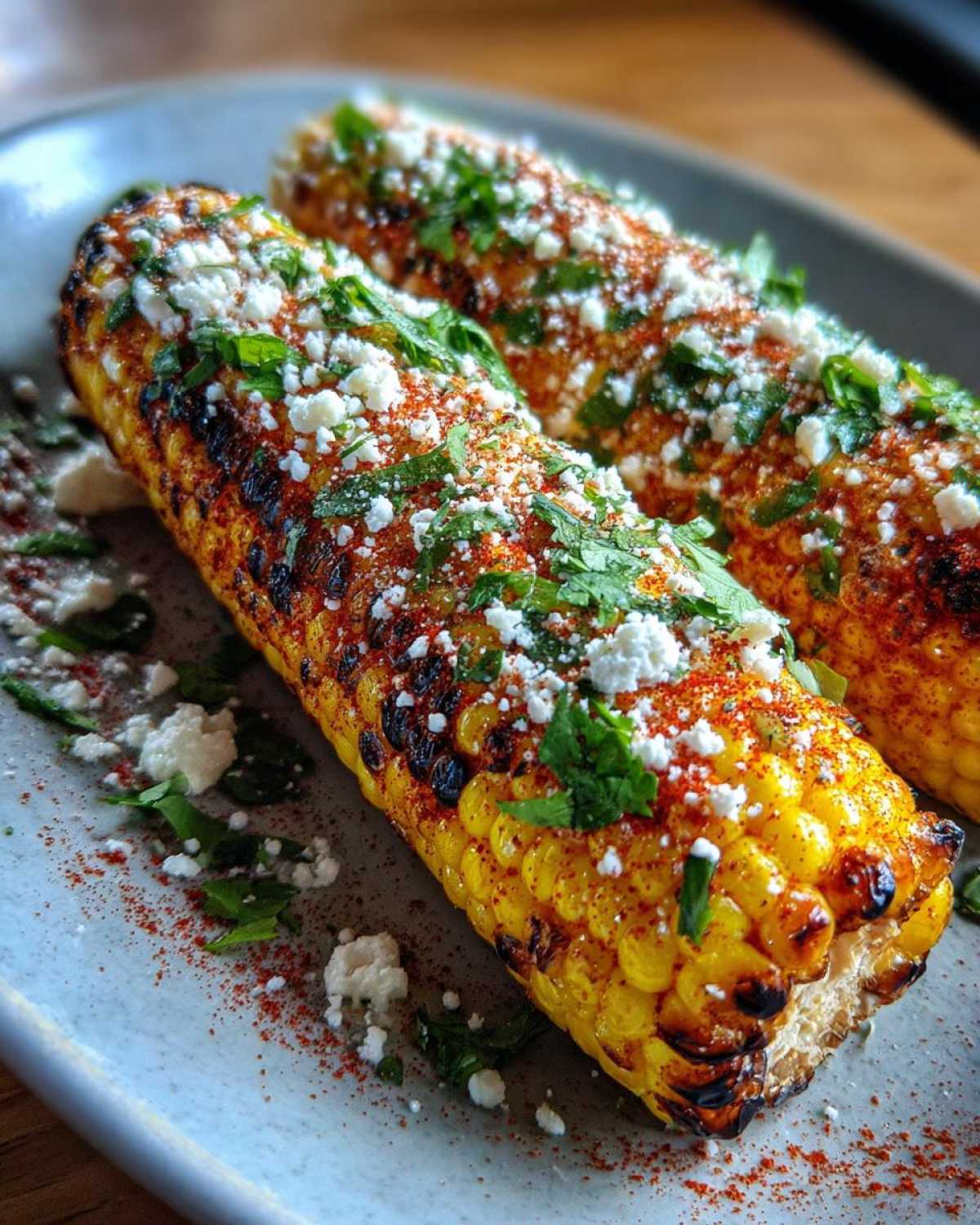 Spicy Mexican street corn - detail 1