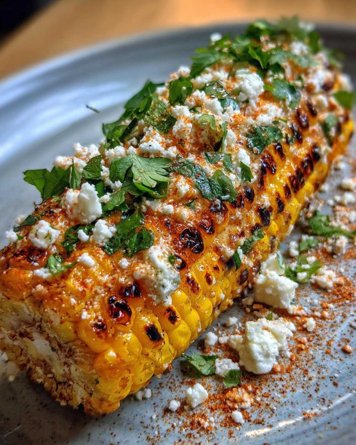 Spicy Mexican street corn - detail 2