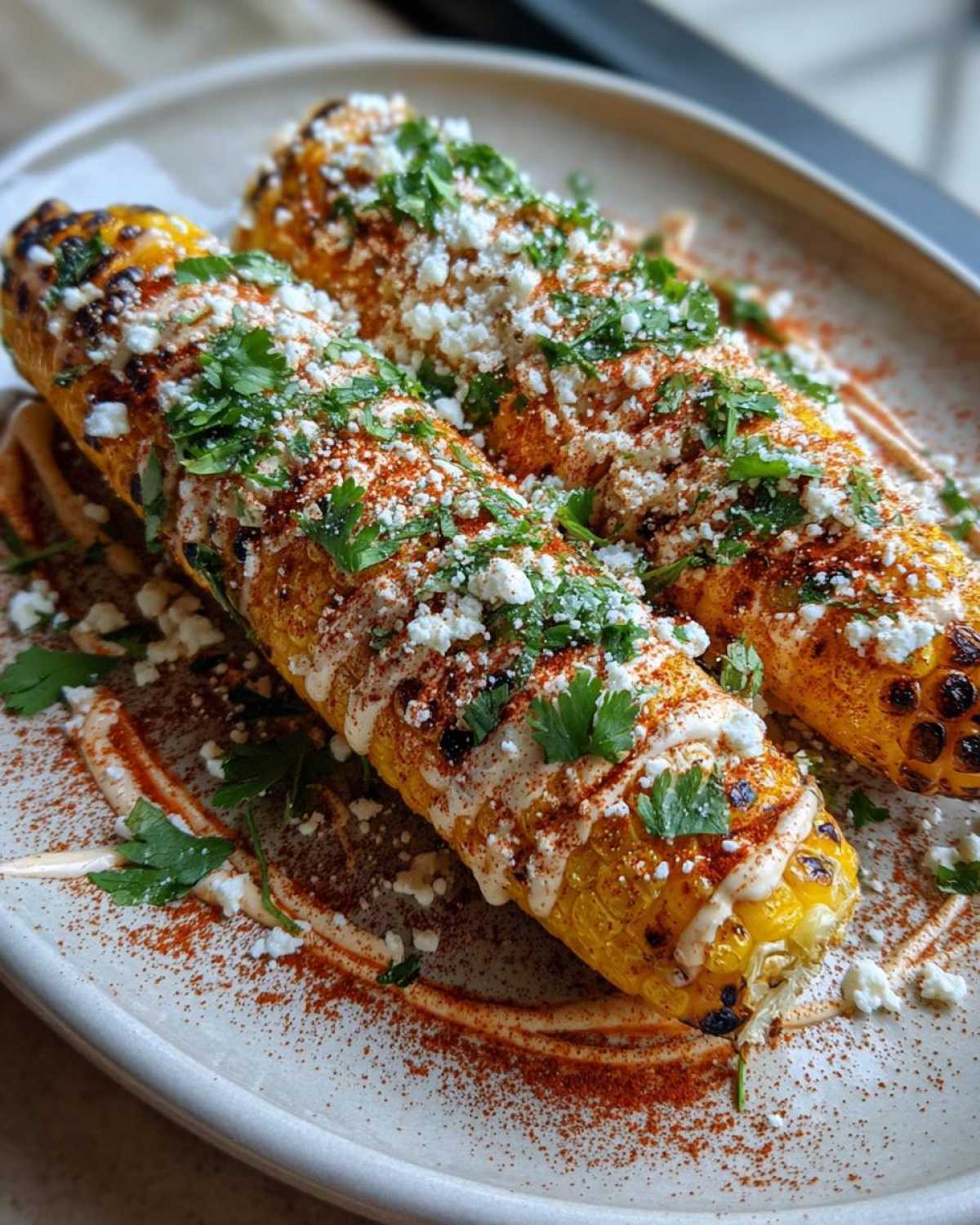 Spicy Mexican street corn - detail 3
