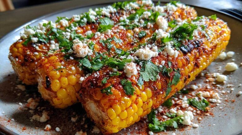 Spicy Mexican street corn