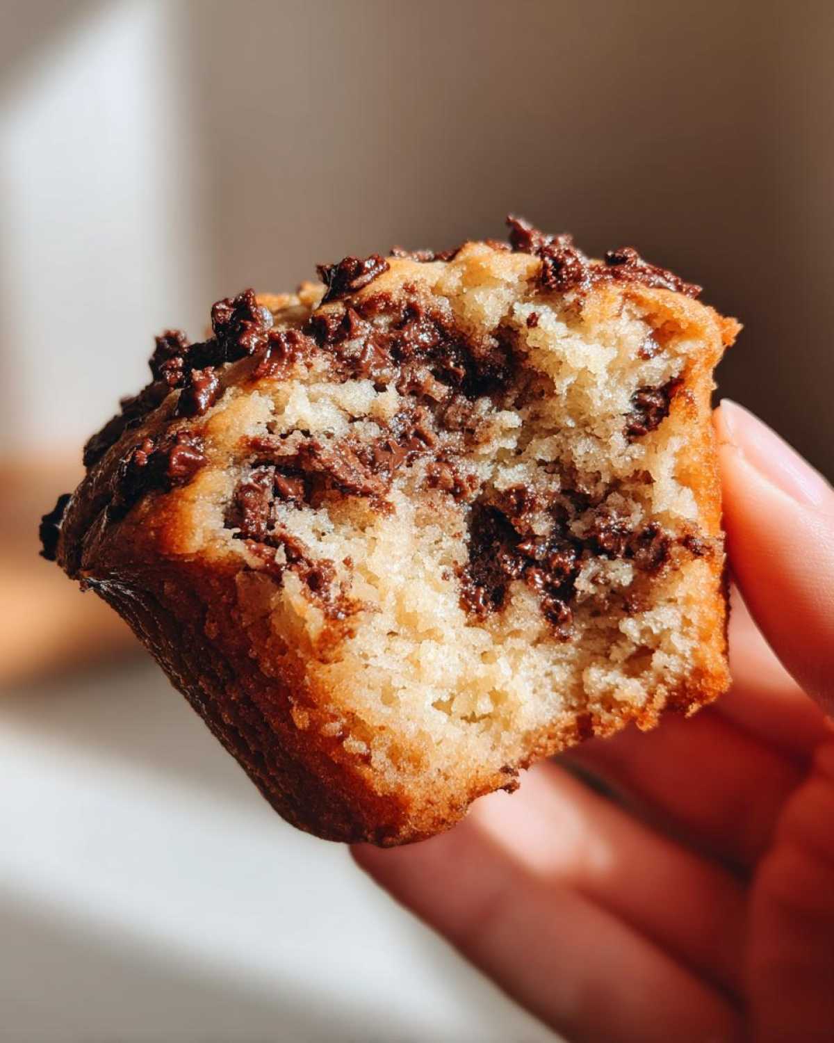 Vegan chocolate chip muffins - detail 3