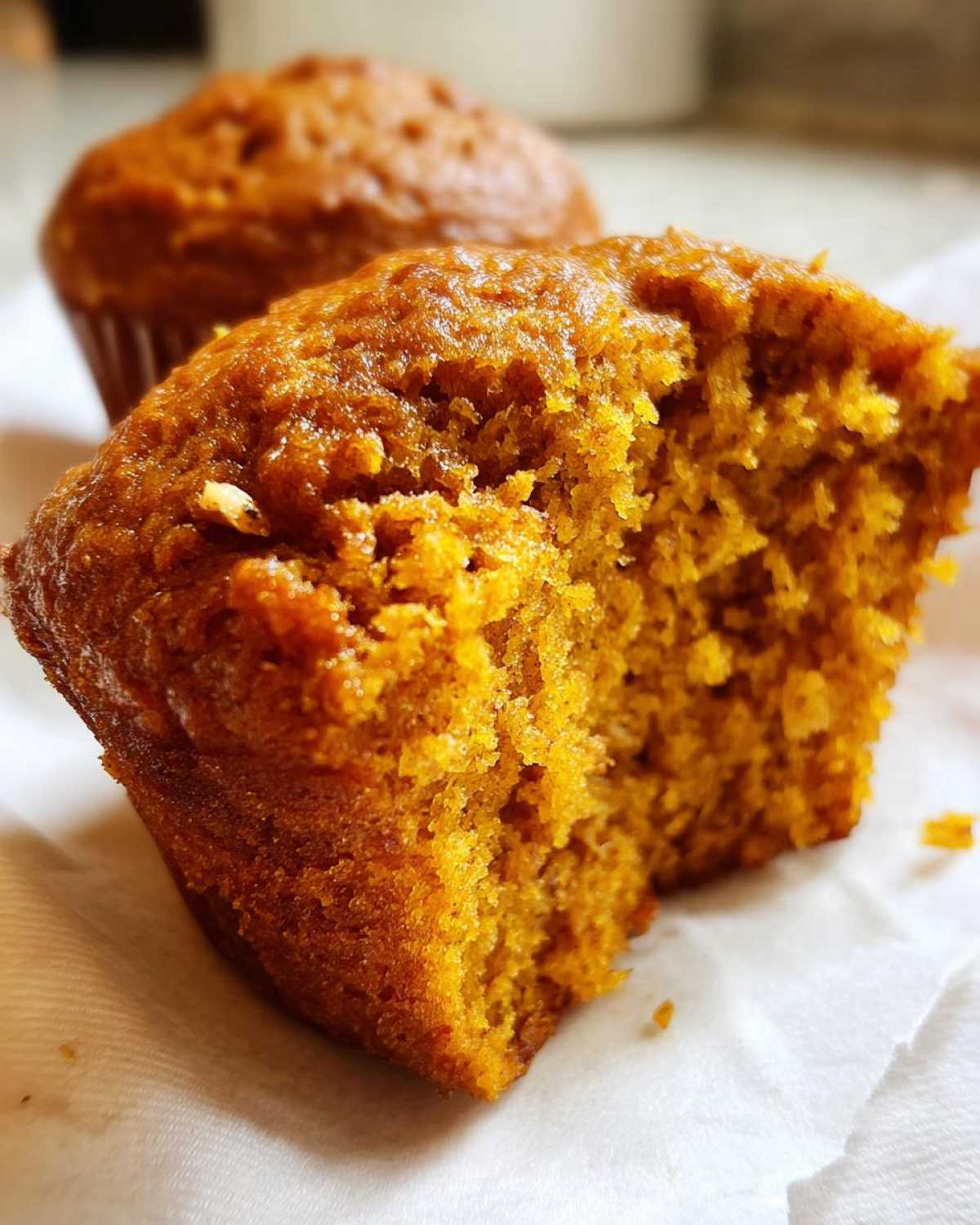 Vegan pumpkin muffins - detail 1