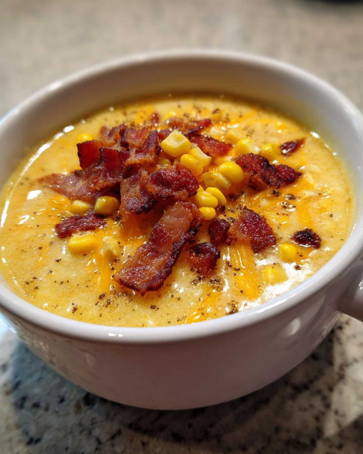 Bacon Cheddar Corn Chowder - detail 2