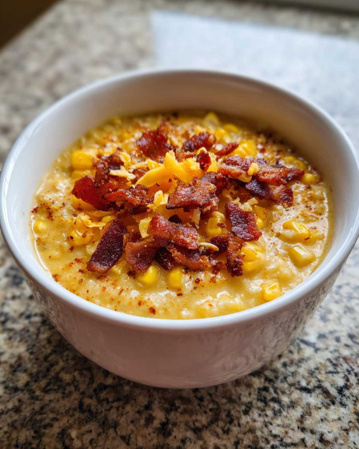 Bacon Cheddar Corn Chowder - detail 4